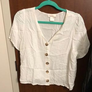 White button down dressy T-shirt